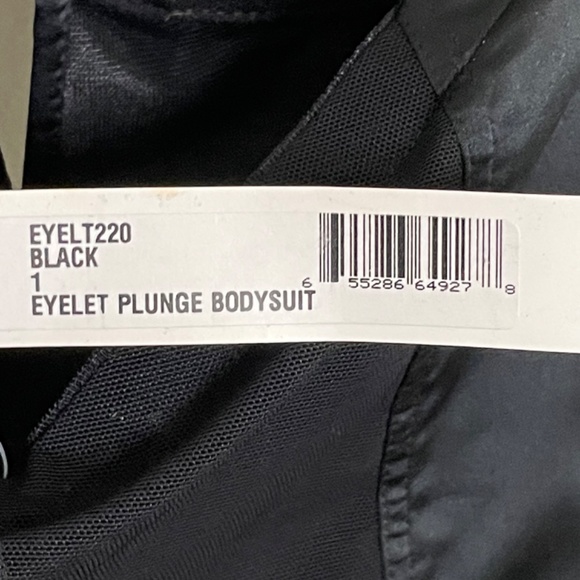 Carmen Marc Valvo Cosabella Faux Leather Goth  Halter Bodysuit Size small NWT - Picture 6 of 7